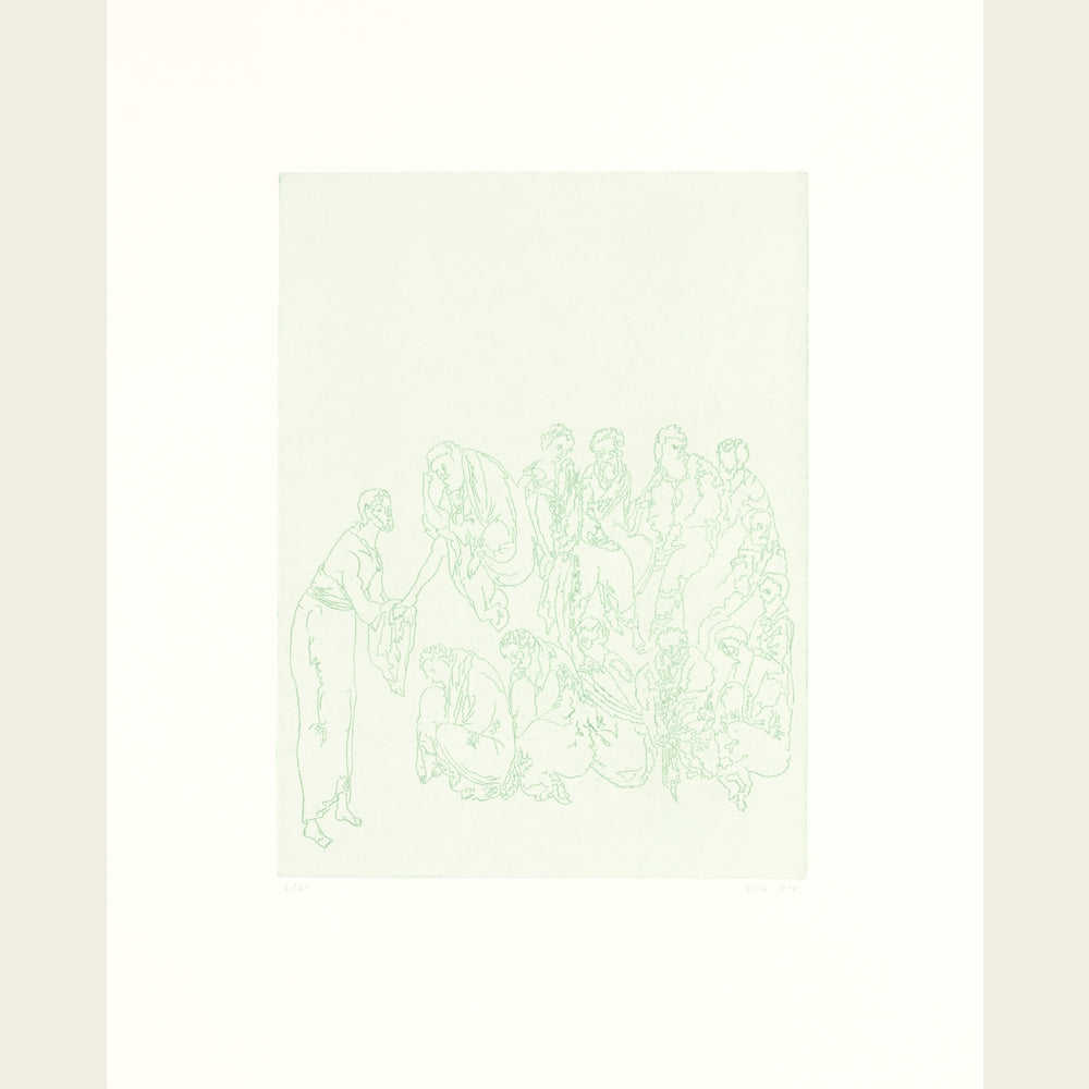 In Dialogue with Andrei Rublev II, Christ washing the disciples' feet