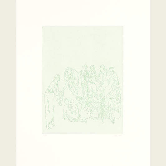 In Dialogue with Andrei Rublev II, Christ washing the disciples' feet