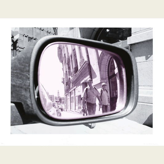 Objects in mirror are closer than they appear (Storkyrkan)