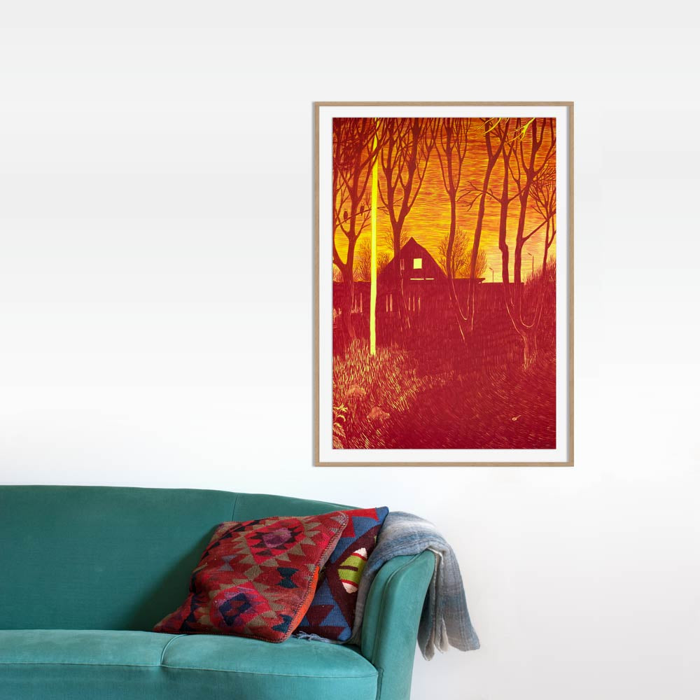 House at dawn