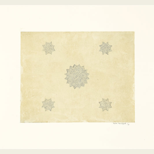 Utan titel (guld med blå stjärnor)