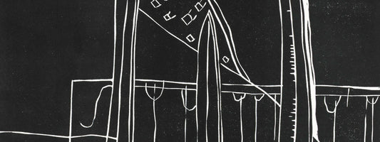 mellan blått och svart