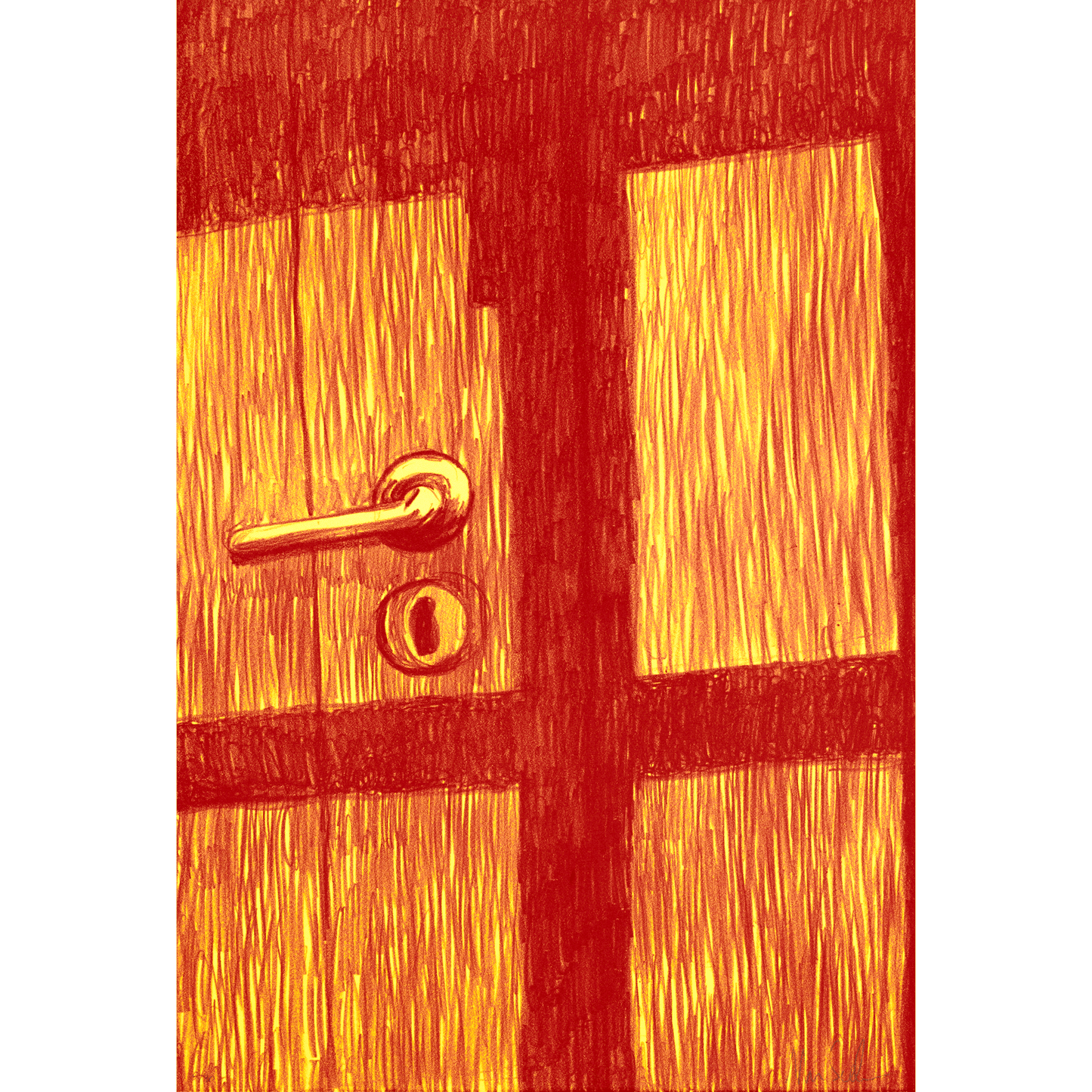 Dream Within a Dream (Door, Red and Yellow)