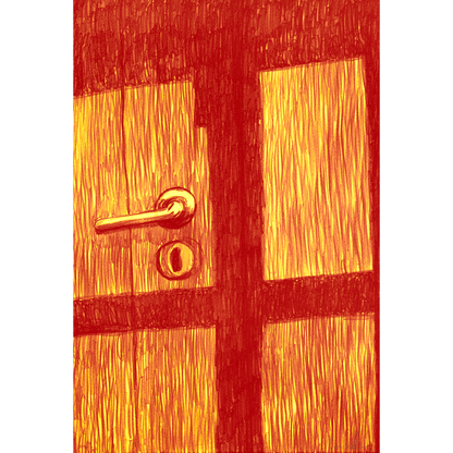 Dream Within a Dream (Door, Red and Yellow)