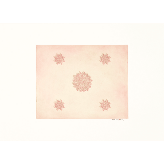Utan titel (rosa med rosa och gröna stjärnor)
