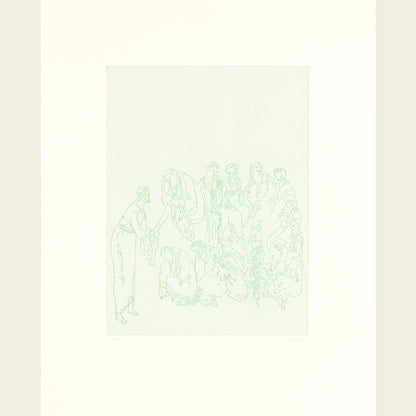 In Dialogue with Andrei Rublev II, Christ washing the disciples' feet